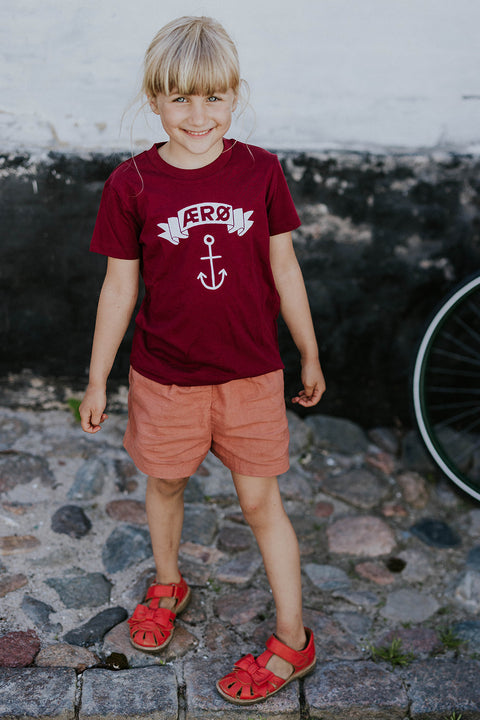 Ærø T-Shirt børn - Burdundy