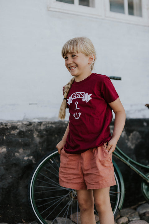 Ærø T-Shirt børn - Burdundy