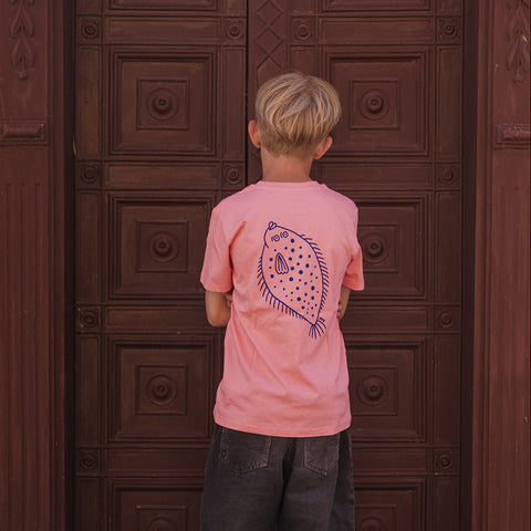 Ærø T-Shirt - Lyserød rødspætte