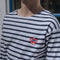 Ærø Long Sleeve - Strib hjerte voksen