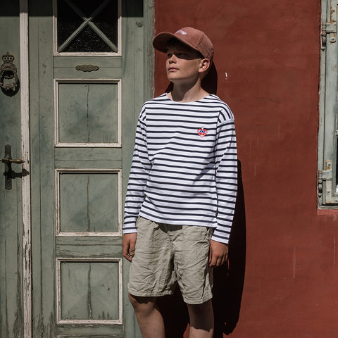 Ærø Long Sleeve - Strib hjerte børn