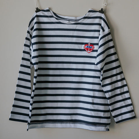 Ærø Long Sleeve - Strib hjerte voksen